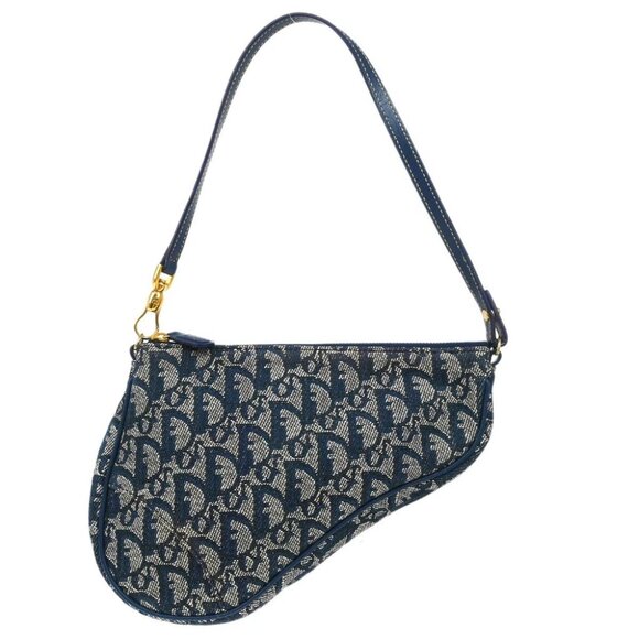 Christian Dior Navy Trotter Saddle Handbag - Picture 1 of 10